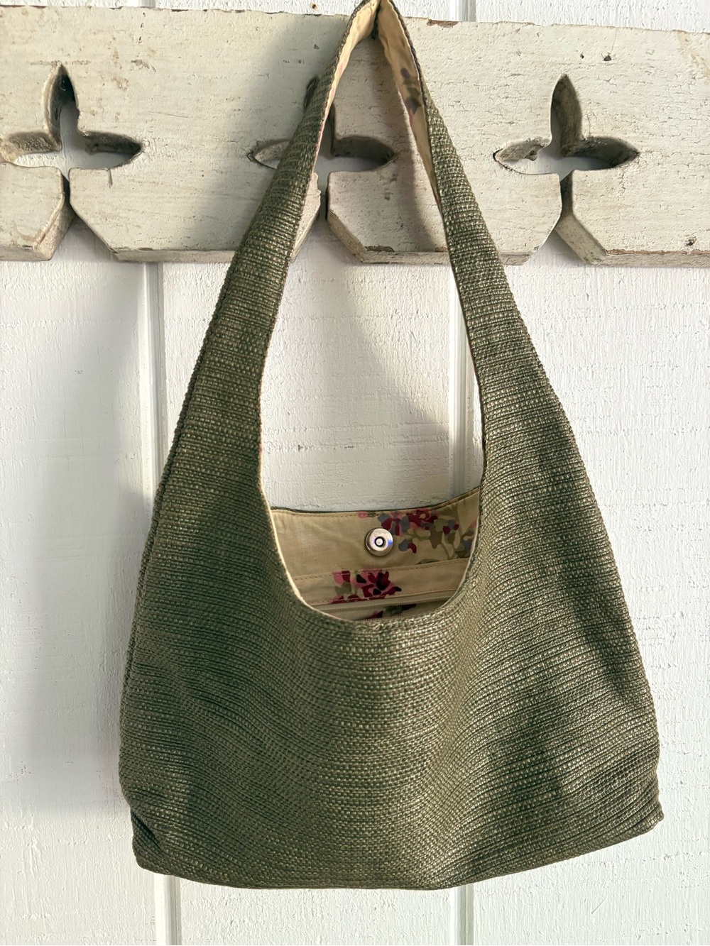 Handwoven Olive Green Shoulder Bag